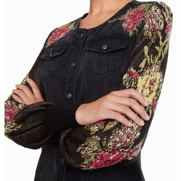 Desigual Roxanne Denim With Flower Dress - Picture 4 of 16